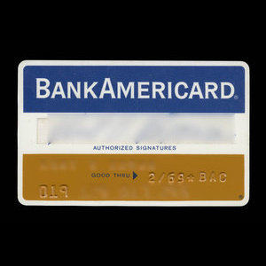 États-Unis d`Amérique, Bank of America, aucune dénomination : février 1969
