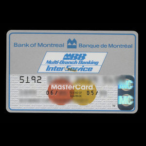 Canada, Banque de Montréal, aucune dénomination : juin 1986