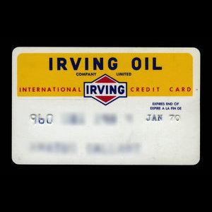 Canada, Irving Oil, aucune dénomination : janvier 1970