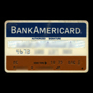 États-Unis d`Amérique, Bank of America, aucune dénomination : octobre 1975
