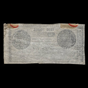 Canada, J.B. Cadieux, 3 francs : 20 juin 1837