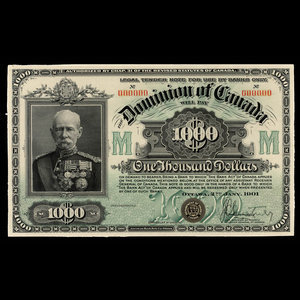 Canada, Dominion du Canada, 1,000 dollars : 2 janvier 1901