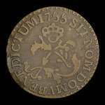 France, Louis XV, 2 sous : 1755