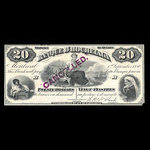 Canada, Banque d'Hochelaga, 20 dollars <br /> 1 septembre 1880