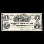 Canada, Banque d'Hochelaga, 4 piastres <br /> 2 juillet 1877