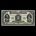 Canada, Dominion du Canada, 2 dollars : 2 janvier 1914