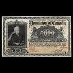 Canada, Dominion du Canada, 5,000 dollars <br /> 2 janvier 1901