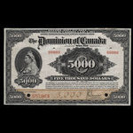 Canada, Dominion du Canada, 5,000 dollars : 2 janvier 1924