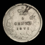 Canada, Victoria, 5 cents <br /> 1871