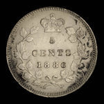 Canada, Victoria, 5 cents : 1886