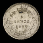 Canada, Victoria, 5 cents : 1898