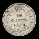 Canada, Victoria, 10 cents : 1893