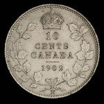 Canada, Édouard VII, 10 cents <br /> 1902