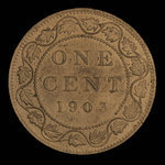 Canada, Édouard VII, 1 cent <br /> 1903