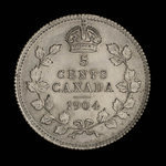 Canada, Édouard VII, 5 cents <br /> 1904