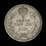 Canada, Édouard VII, 5 cents <br /> 1907
