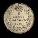 Canada, Édouard VII, 5 cents : 1910