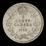 Canada, Georges V, 5 cents <br /> 1915