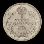 Canada, Georges V, 5 cents <br /> 1917