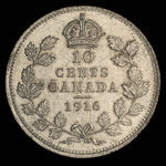 Canada, Georges V, 10 cents : 1916