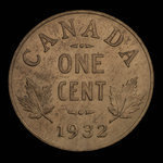 Canada, Georges V, 1 cent <br /> 1932