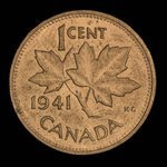 Canada, Georges VI, 1 cent : 1941