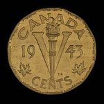 Canada, Georges VI, 5 cents <br /> 1943