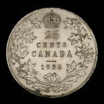 Canada, Georges V, 25 cents <br /> 1935