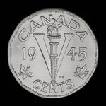 Canada, Georges VI, 5 cents <br /> 1945