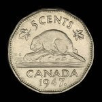 Canada, Georges VI, 5 cents : 1948