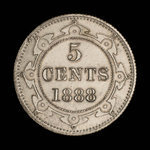 Canada, Victoria, 5 cents <br /> 1888