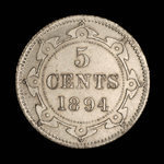 Canada, Victoria, 5 cents <br /> 1894