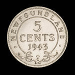 Canada, Georges VI, 5 cents <br /> 1943