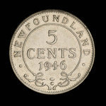 Canada, Georges VI, 5 cents <br /> 1946