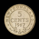 Canada, Georges VI, 5 cents <br /> 1947
