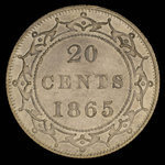 Canada, Victoria, 20 cents <br /> 1865