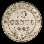 Canada, Georges VI, 10 cents <br /> 1943