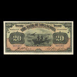 Canada, Banque Nouvelle-Écosse, 20 dollars <br /> 2 janvier 1925