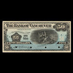 Canada, Bank of Vancouver, 50 dollars <br /> 2 mai 1910