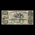Canada, Banque du Peuple (People's Bank), 50 dollars <br /> 6 novembre 1885