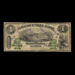 Canada, Banque Ville-Marie, 4 dollars <br /> 2 janvier 1873