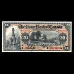 Canada, Home Bank of Canada, 20 dollars <br /> 1 mars 1904