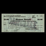 Canada, Corporation Rivière-du-Moulin, 2 dollars <br /> 6 janvier 1934