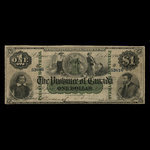 Canada, Province du Canada, 1 dollar <br /> 1 octobre 1866