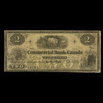 Canada, Commercial Bank of Canada, 2 dollars <br /> 2 janvier 1857