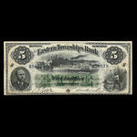 Canada, Eastern Townships Bank, 5 dollars <br /> 2 juillet 1902