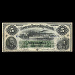 Canada, Eastern Townships Bank, 5 dollars : 2 juillet 1902