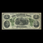 Canada, Traders Bank of Canada, 5 dollars <br /> 1 novembre 1907
