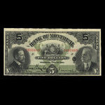 Canada, Banque de Montréal, 5 dollars <br /> 3 novembre 1914