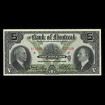 Canada, Banque de Montréal, 5 dollars <br /> 2 janvier 1931